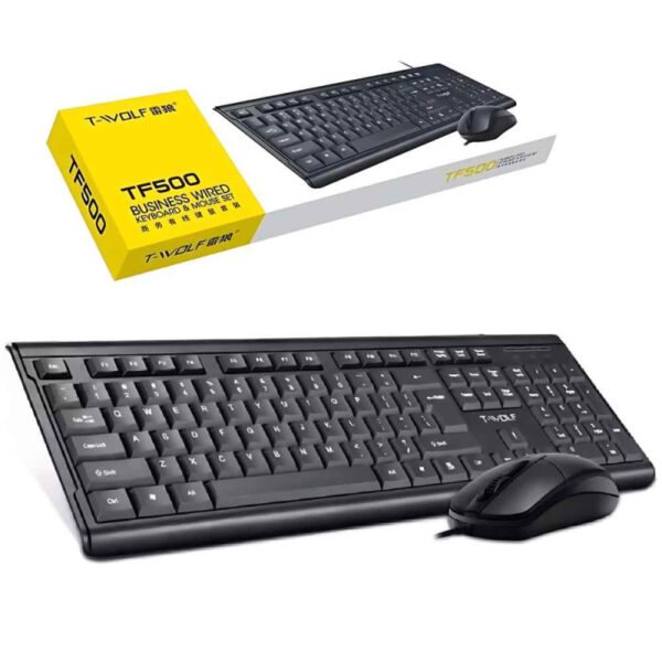 COMBO KIT TECLADO Y MOUSE T-WOLF TF500 - Imagen 3