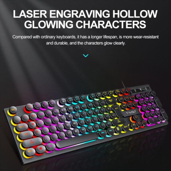 Teclado Gamer Retroiluminado T-Wolf T80