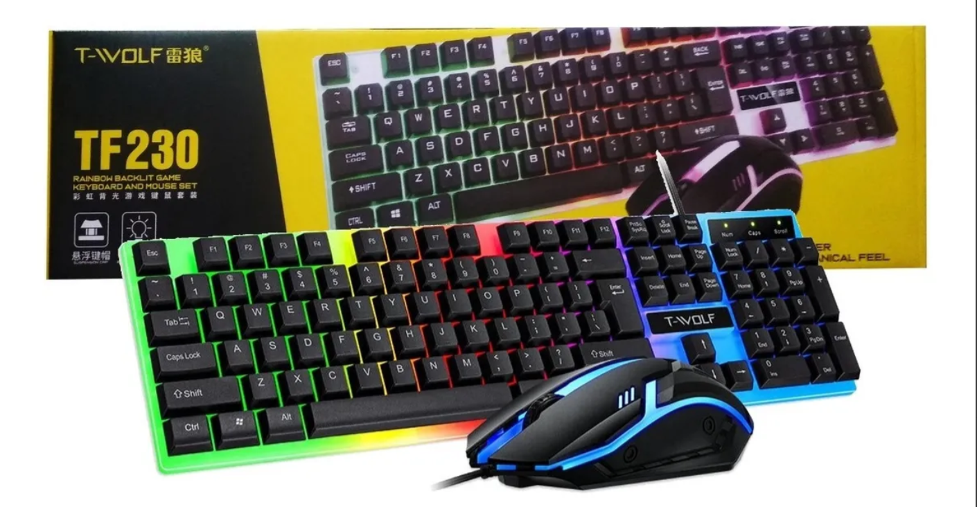 Teclado y Mouse Retroiluminados T-Wolf TF230