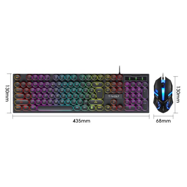 Teclado y Mouse Retroiluminados T-Wolf TF270 - Imagen 2