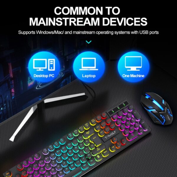 Teclado y Mouse Retroiluminados T-Wolf TF270 - Imagen 3